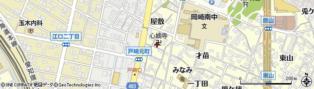 愛知県岡崎市戸崎町（屋敷）周辺の地図