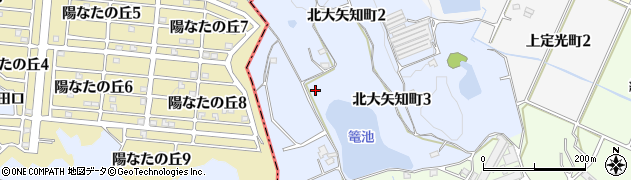 愛知県半田市北大矢知町周辺の地図