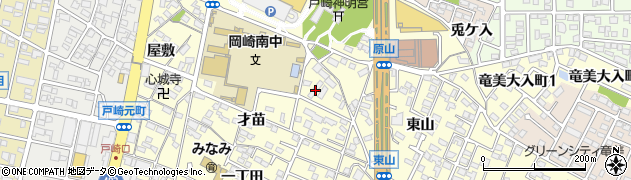 愛知県岡崎市戸崎町野畔周辺の地図