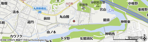 愛知県岡崎市丸山町（エゲ前）周辺の地図