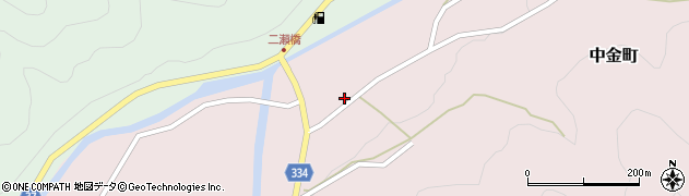 愛知県岡崎市中金町（森西上）周辺の地図