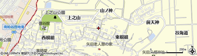 愛知県常滑市矢田東根組71周辺の地図
