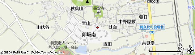 愛知県知多郡阿久比町卯坂南70周辺の地図