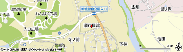 愛知県新城市大海（瀬戸貝津）周辺の地図
