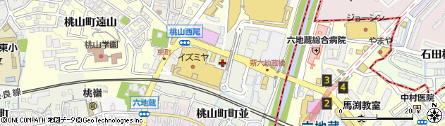 京都府京都市伏見区桃山町西尾周辺の地図