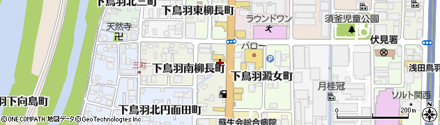 京都府京都市伏見区下鳥羽南柳長町59周辺の地図