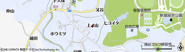 愛知県新城市浅谷（上ノ山）周辺の地図
