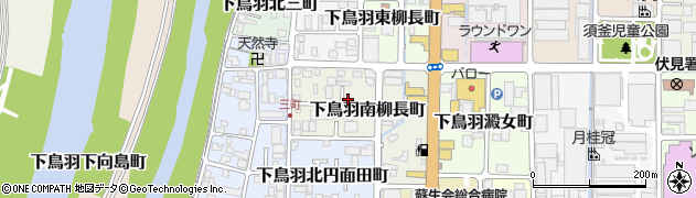 京都府京都市伏見区下鳥羽南柳長町16周辺の地図