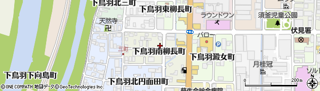京都府京都市伏見区下鳥羽南柳長町周辺の地図