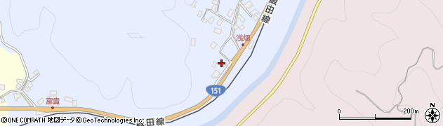 愛知県新城市富栄（小貝津）周辺の地図