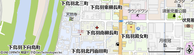 京都府京都市伏見区下鳥羽南柳長町20周辺の地図