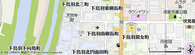 京都府京都市伏見区下鳥羽南柳長町21周辺の地図