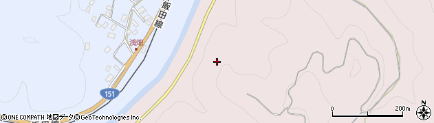 愛知県新城市大野下楠周辺の地図
