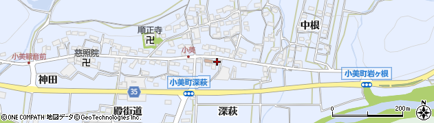 愛知県岡崎市小美町深萩142周辺の地図