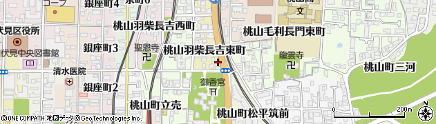 京都府京都市伏見区桃山羽柴長吉東町86周辺の地図
