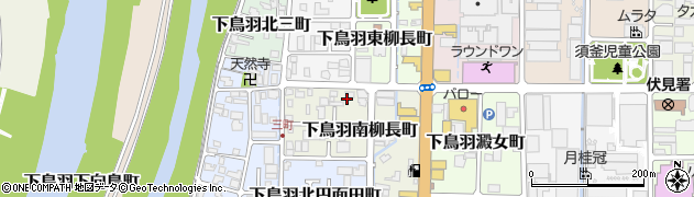 京都府京都市伏見区下鳥羽南柳長町8周辺の地図