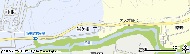 愛知県岡崎市小美町（岩ケ根）周辺の地図