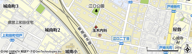 愛知県岡崎市江口周辺の地図