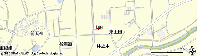 愛知県常滑市矢田（土田）周辺の地図