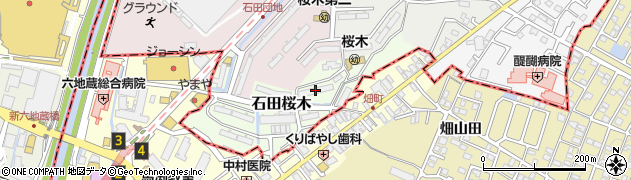 ＵＲ都市機構醍醐石田団地１３棟周辺の地図