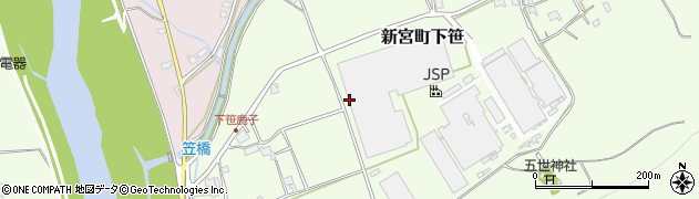兵庫県たつの市新宮町下笹周辺の地図