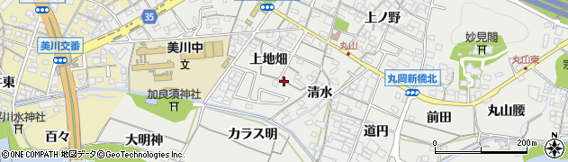 愛知県岡崎市丸山町周辺の地図