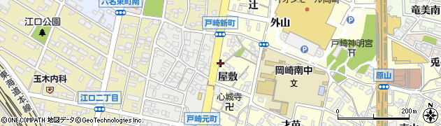 愛知県岡崎市戸崎町屋敷91周辺の地図