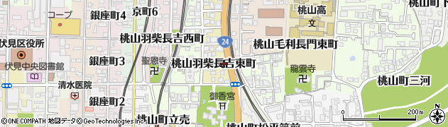 全労済　共済ショップ・伏見桃山店周辺の地図