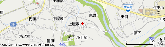 愛知県岡崎市生平町東野3周辺の地図