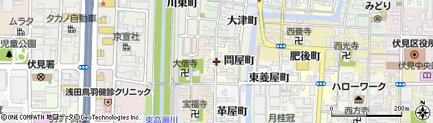 京都府京都市伏見区西尼崎町周辺の地図