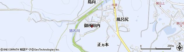 兵庫県猪名川町（川辺郡）木津（御所垣内）周辺の地図