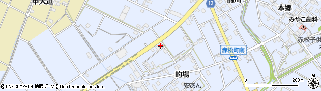 愛知県安城市赤松町的場10周辺の地図