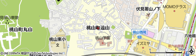 京都府京都市伏見区桃山町遠山周辺の地図