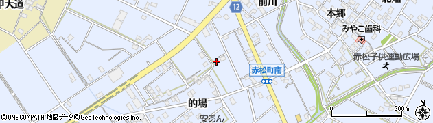 愛知県安城市赤松町的場62周辺の地図