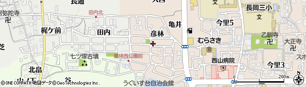京都府長岡京市今里彦林周辺の地図