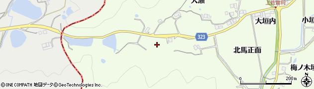 兵庫県宝塚市上佐曽利（西ノ山）周辺の地図