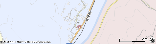 愛知県新城市富栄（大清水）周辺の地図