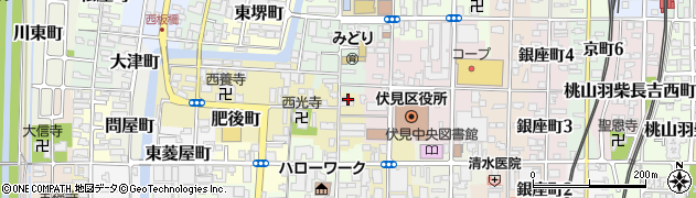 京都府京都市伏見区紺屋町165周辺の地図