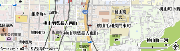 京都府京都市伏見区桃山毛利長門西町48周辺の地図