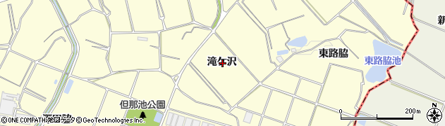 愛知県常滑市矢田滝ケ沢周辺の地図
