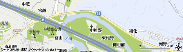 愛知県岡崎市岡町（西椎野）周辺の地図