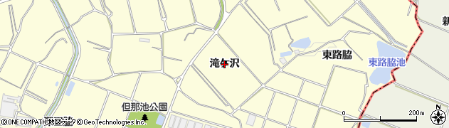 愛知県常滑市矢田（滝ケ沢）周辺の地図