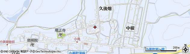 愛知県岡崎市小美町久後畑54周辺の地図