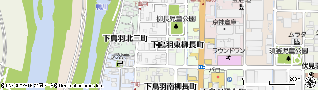 京都府京都市伏見区下鳥羽西柳長町166周辺の地図