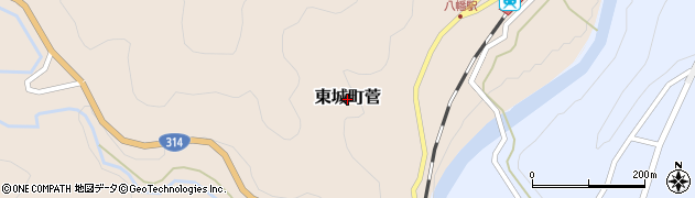 広島県庄原市東城町菅周辺の地図