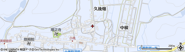 愛知県岡崎市小美町久後畑56周辺の地図