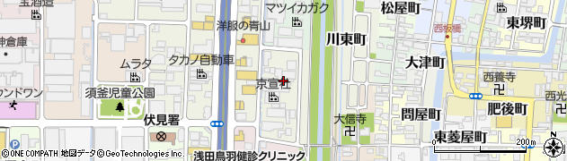 京都府京都市伏見区島津町周辺の地図