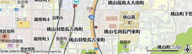 京都府京都市伏見区桃山毛利長門西町47周辺の地図