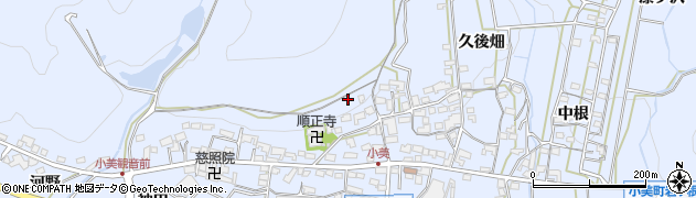 愛知県岡崎市小美町周辺の地図