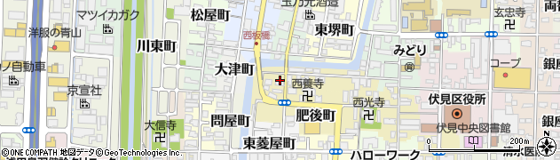 京都府京都市伏見区土橋町周辺の地図